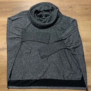 Grey sparkle turtleneck sweater top